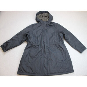 LLBean Coat Womens 2X Regular Hooded Down Winter Jacket Full Zip 271141